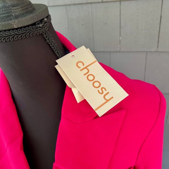 Choosy Brand Magenta Double Breasted Betsy Blazer NWT Size 4 - Picture 3 of 6